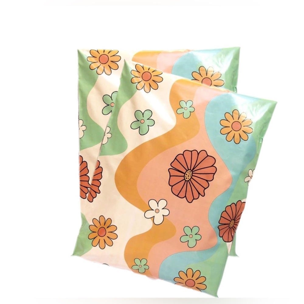 Retro Floral Polymailers 10 x 13